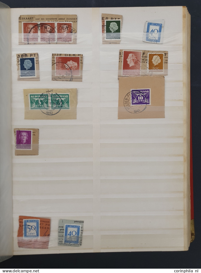 1852-2000ca. stempelmateriaal etc. in 6 insteekboeken in doosje