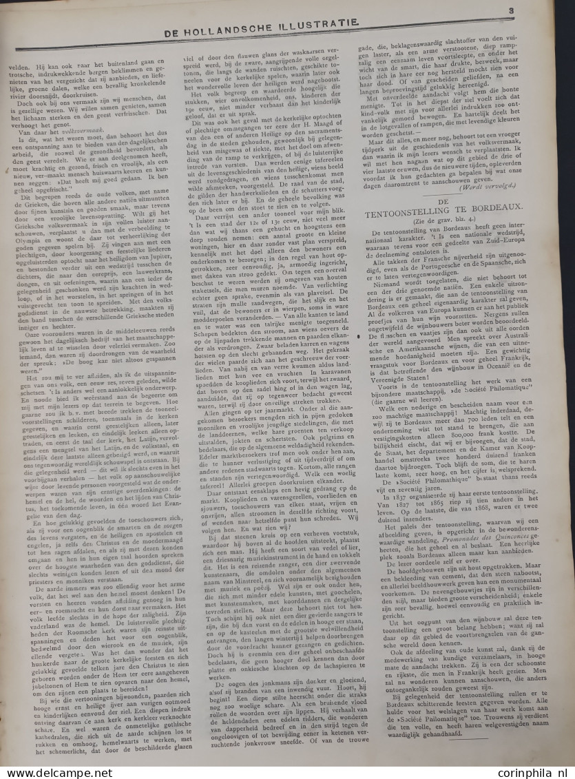 1880-1980 ca., met o.a. nr. 535 **, tuberculosezegels, voedselbonnen uit WO II, jaargangen 1882 en 1883 van de Hollandsc