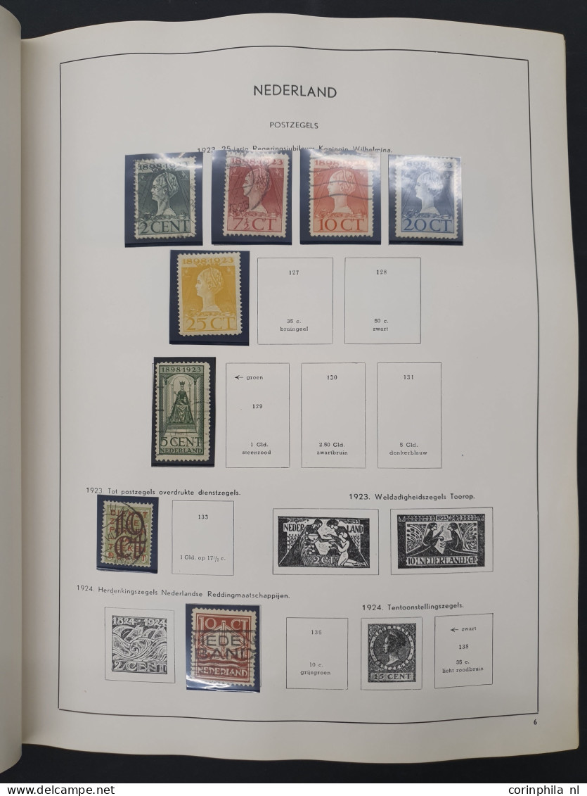 1900-2000ca. w.b. collecties Nederland en Suriname, veldeeltjes Juliana Regina t/m 10 gulden iets buitenland etc. in 5 a