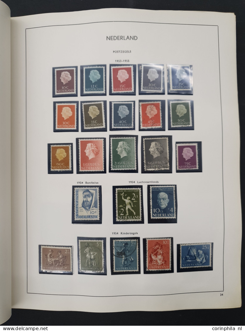 1900-2000ca. w.b. collecties Nederland en Suriname, veldeeltjes Juliana Regina t/m 10 gulden iets buitenland etc. in 5 a