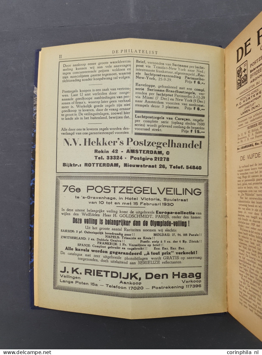 Nederlands Maandblad Voor Philatelie Vanaf 1921 Niet-ingebonden En De Philatelist Vanaf 1928 In Delen Ingebonden In Verh - Otros & Sin Clasificación