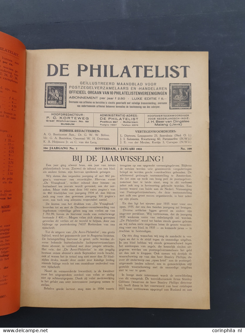 Nederlands Maandblad Voor Philatelie Vanaf 1921 Niet-ingebonden En De Philatelist Vanaf 1928 In Delen Ingebonden In Verh - Otros & Sin Clasificación