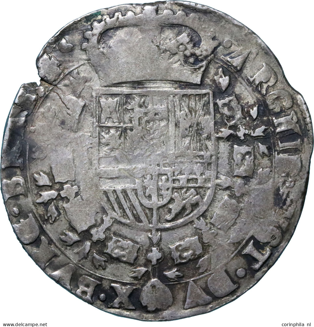 Hertogdom Brabant, Karel II (1665-1700), Patagon 1682, Brussel, 27.01gr. (van Gelder &amp; Hoc 350-2a / Delmonte 343) – - Monedas Provinciales