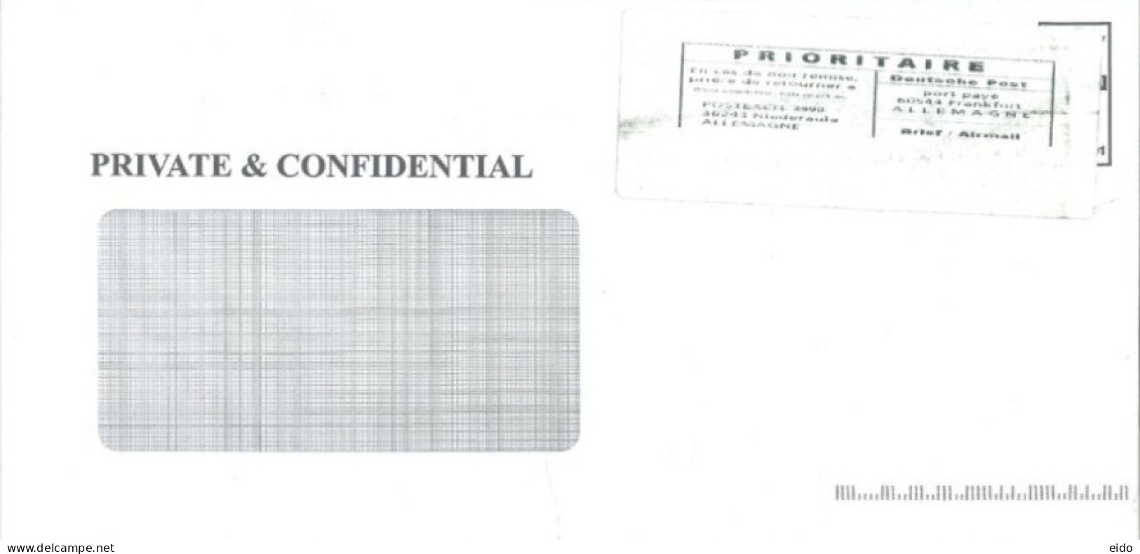 FRANCE - 2023 - POSTAL LABEL COVER TO DUBAI. - Covers & Documents