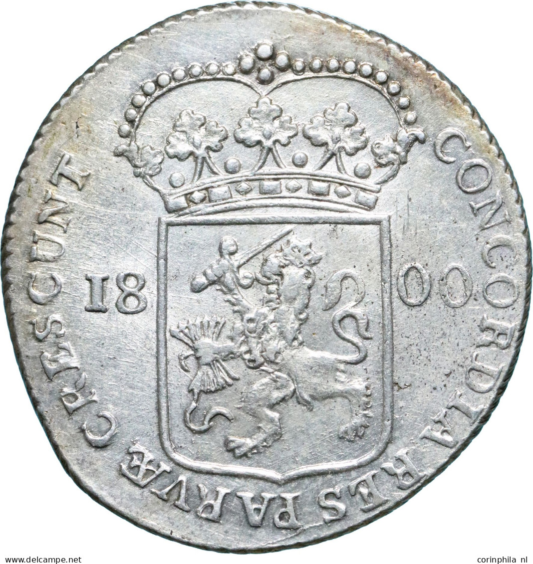 Bataafse Republiek (1795-1805), Holland, Zilveren Dukaat 1800 (Schulman 55) – ZFr+ / Zeldzaam  - Otros & Sin Clasificación