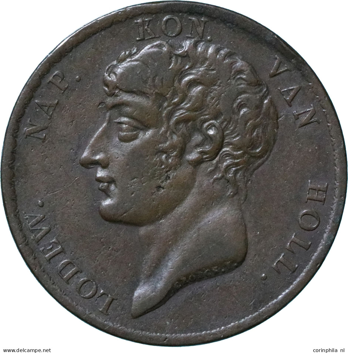 Lodewijk Napoleon (1806-1810), 20 Gulden 1808 Met Portret Lodewijk Napoleon Naar Links, AFSLAG IN BRONS (Schulman 124a)  - Other & Unclassified