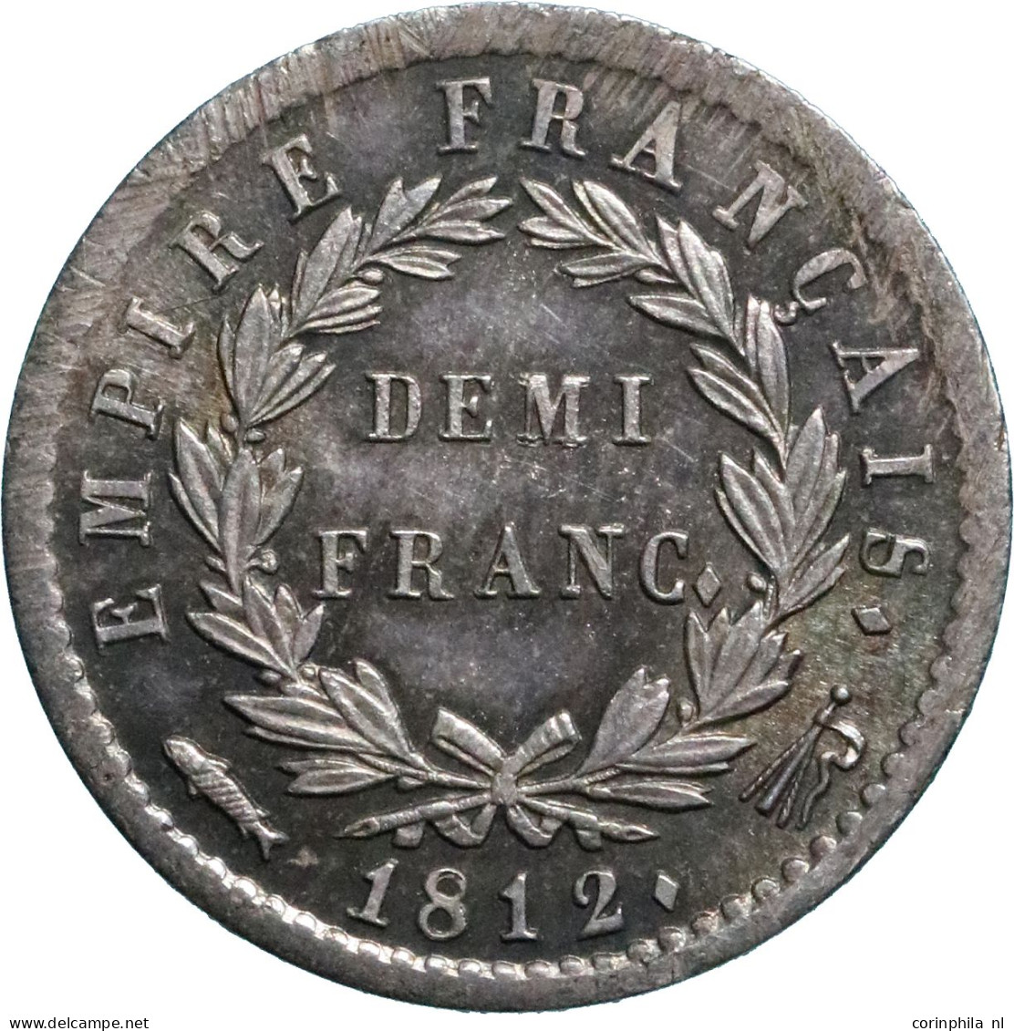 Lodewijk Napoleon (1810-1814), 1/2 Franc 1812 (Schulman 171) – Pr - Otros & Sin Clasificación