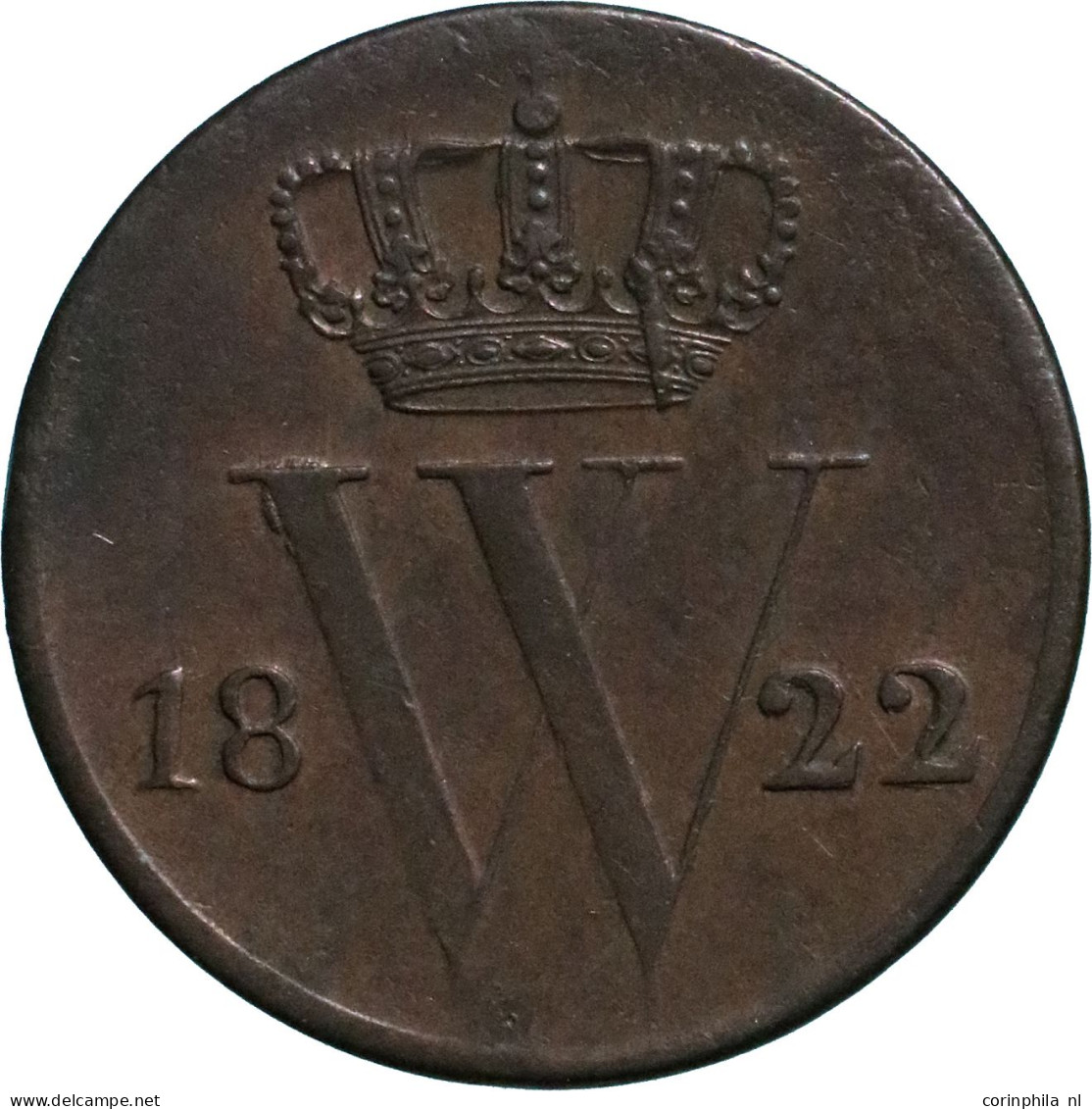 Willem I (1815-1840), 1/2 Cent 1822 B (Schulman 367) – Pr - Altri & Non Classificati