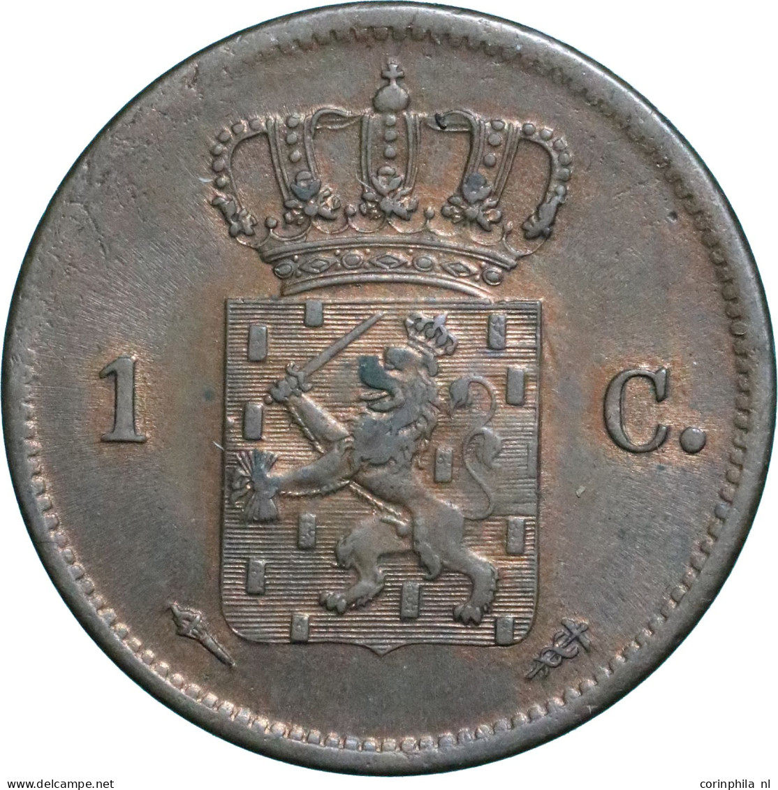 Willem I (1815-1840), 1 Cent 1821 U (Schulman 325) – UNC - Autres & Non Classés