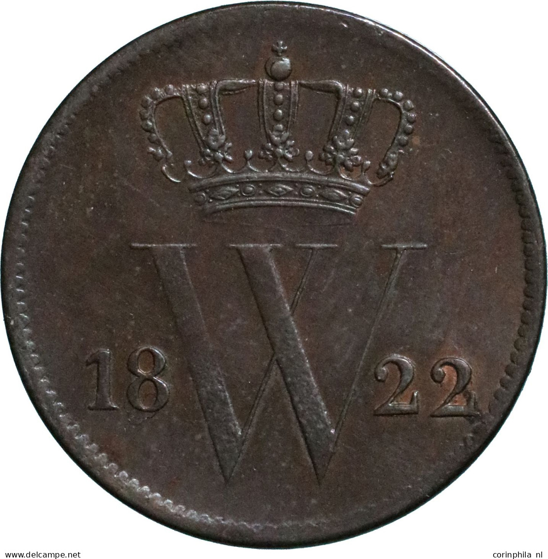 Willem I (1815-1840), 1 Cent 1822 U (Schulman 326) – Pr / Vlekje - Other & Unclassified