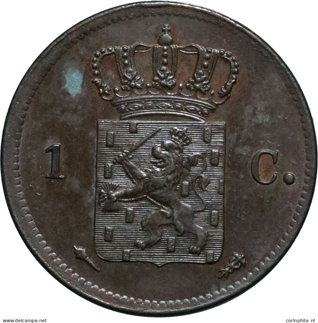 Willem I (1815-1840), 1 Cent 1822 U (Schulman 326) – Pr / Vlekje - Other & Unclassified