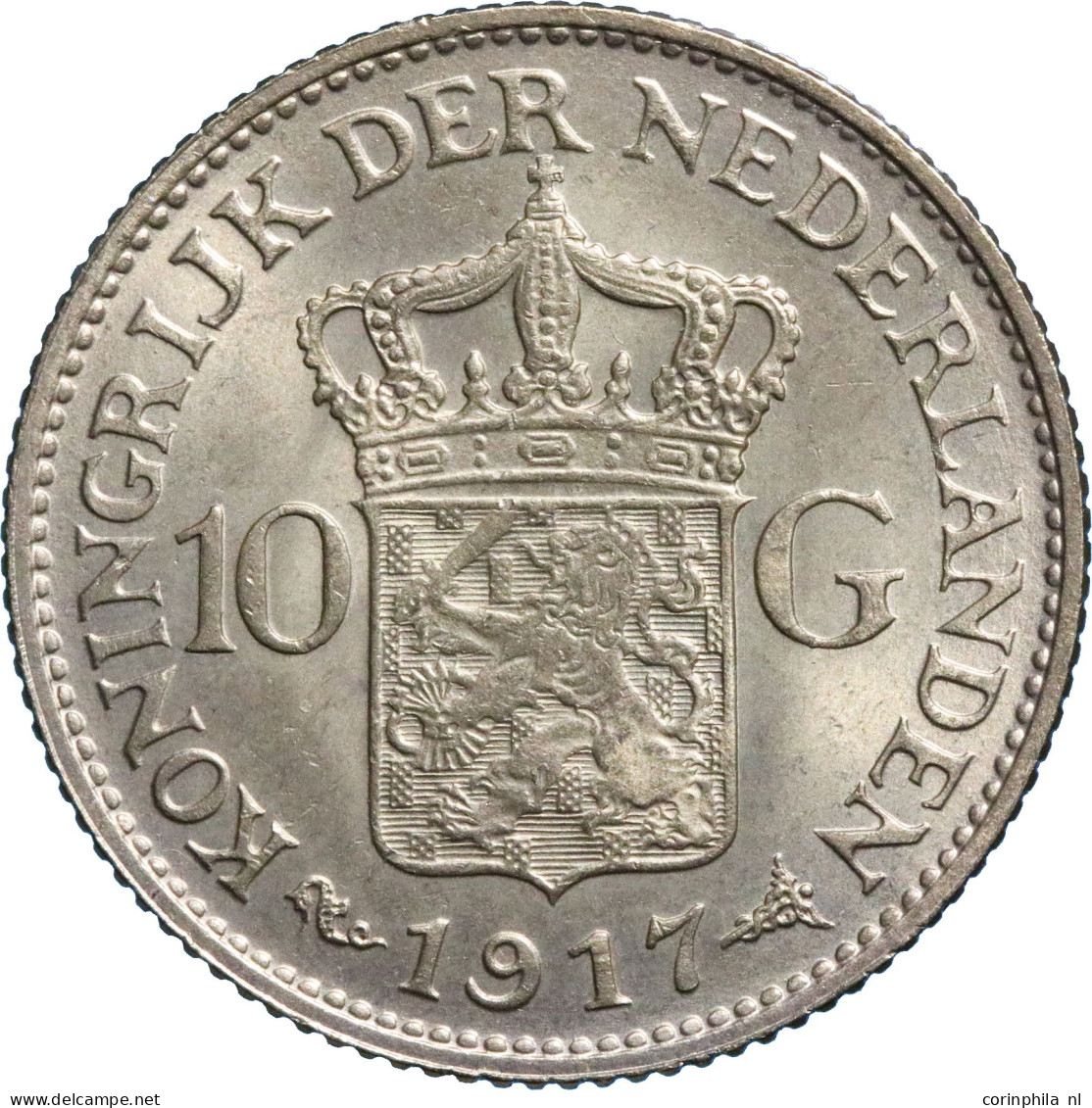 Wilhelmina (1890-1948), 10 Gulden 1917, Goud (Schulman 748) – Pr - Altri & Non Classificati