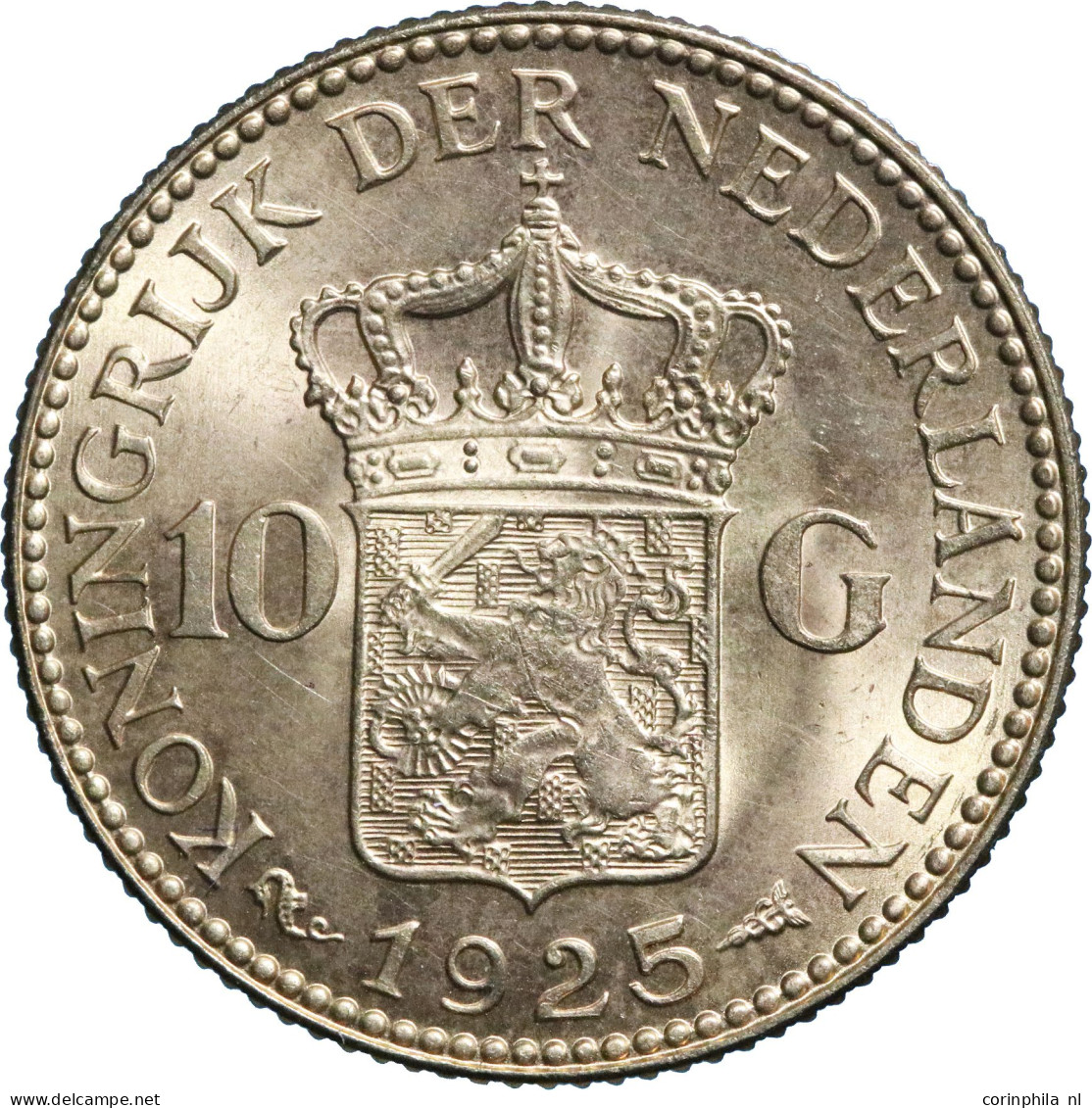 Wilhelmina (1890-1948), 10 Gulden 1925, Goud (Schulman 749) – UNC- - Otros & Sin Clasificación