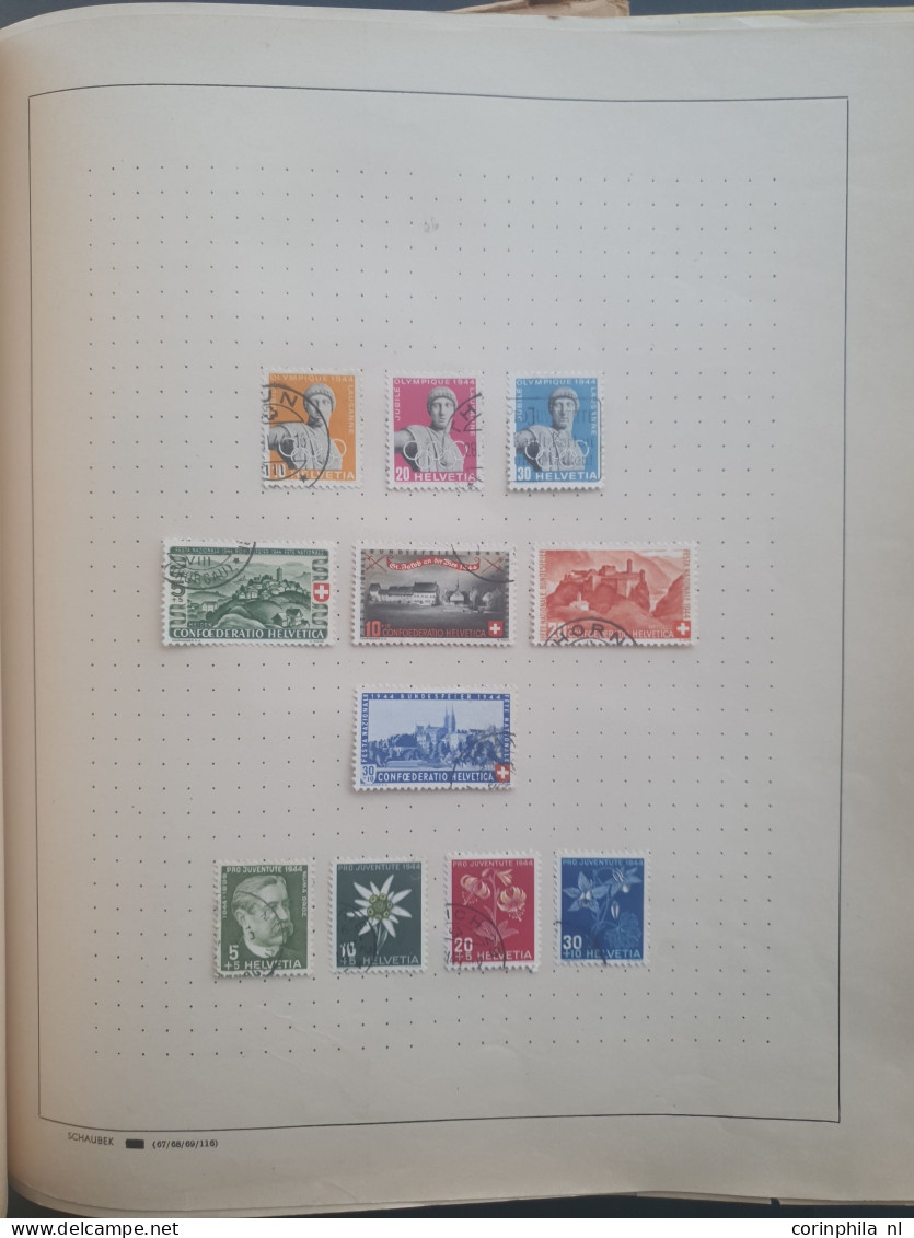 1850/1940 collection used and * with better items e.g. Rayon, Rappen, Airmail etc. (partly in mixed quality) in album, f