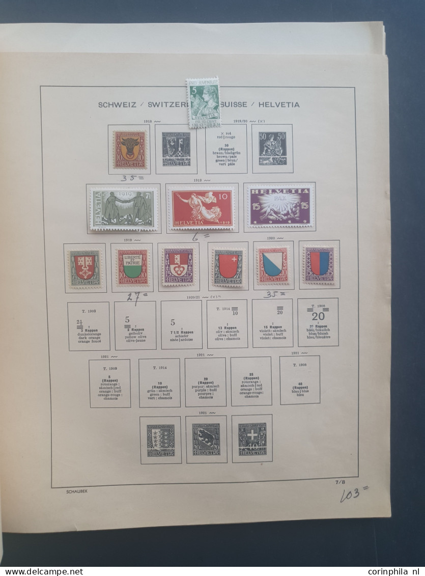 1850/1940 collection used and * with better items e.g. Rayon, Rappen, Airmail etc. (partly in mixed quality) in album, f