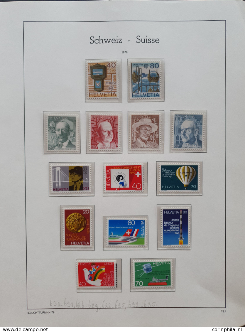 1975/2022 almost complete collection with mostly ** material, face value about  CHF 900 in 2 lighthouse albums and envel