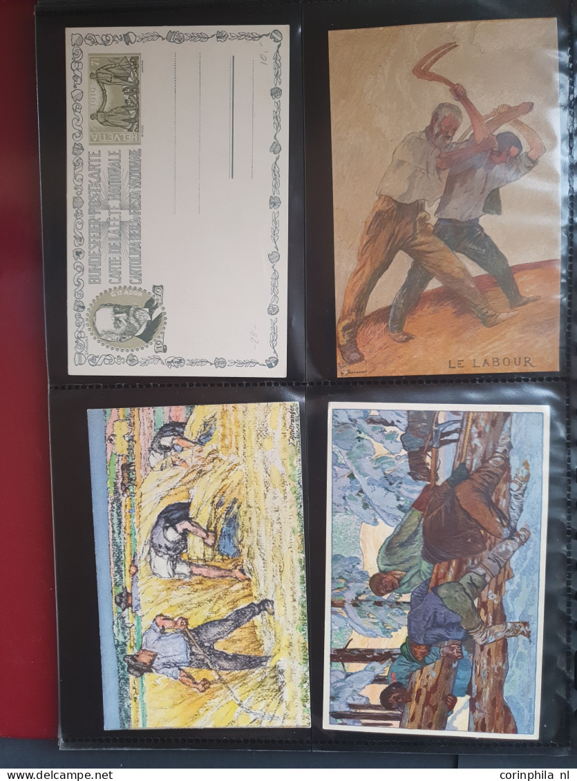 Cover 1910-1940c. collection Bundesfeier postcards (approx. 70 items) and some propaganda/advertisement cards from Nethe