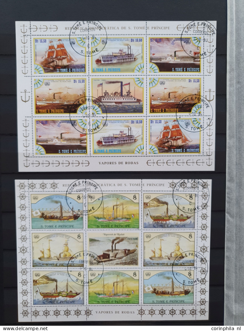 1900-1990 ca., mainly used including covers in a.o. 6 stockbooks and ringbinder