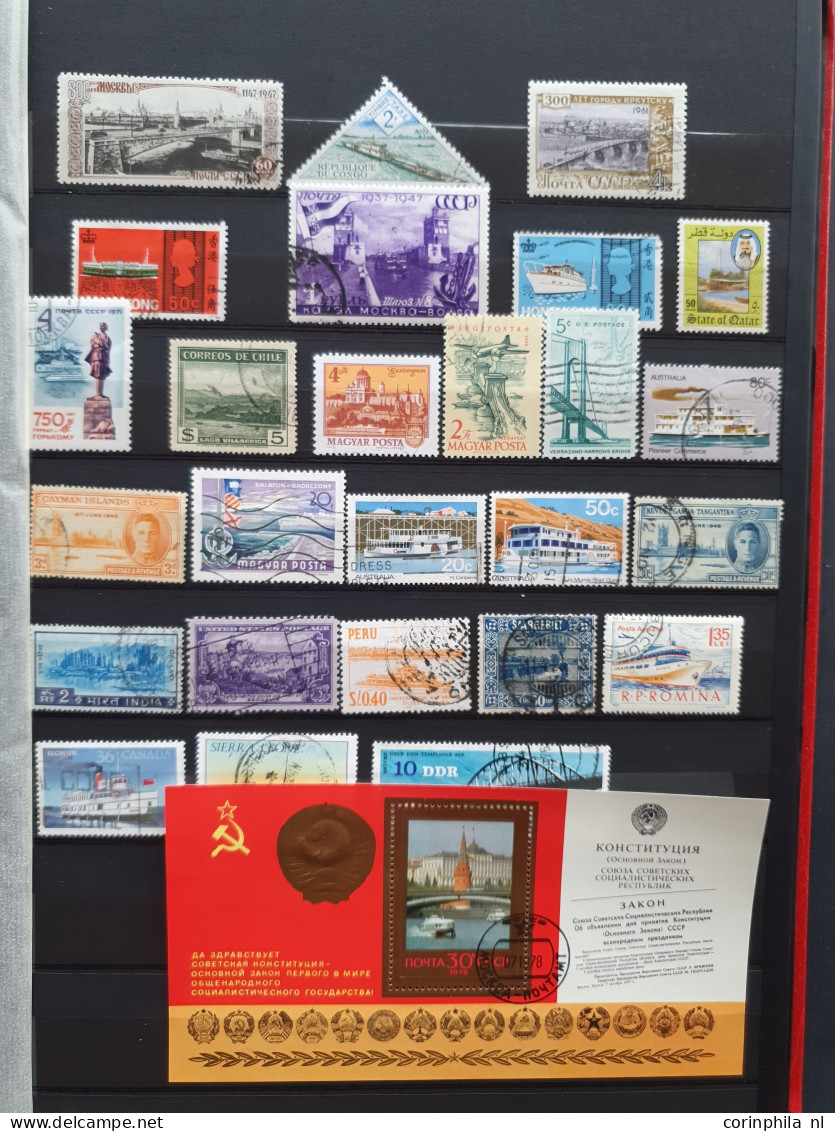 1900-1990 ca., mainly used including covers in a.o. 6 stockbooks and ringbinder