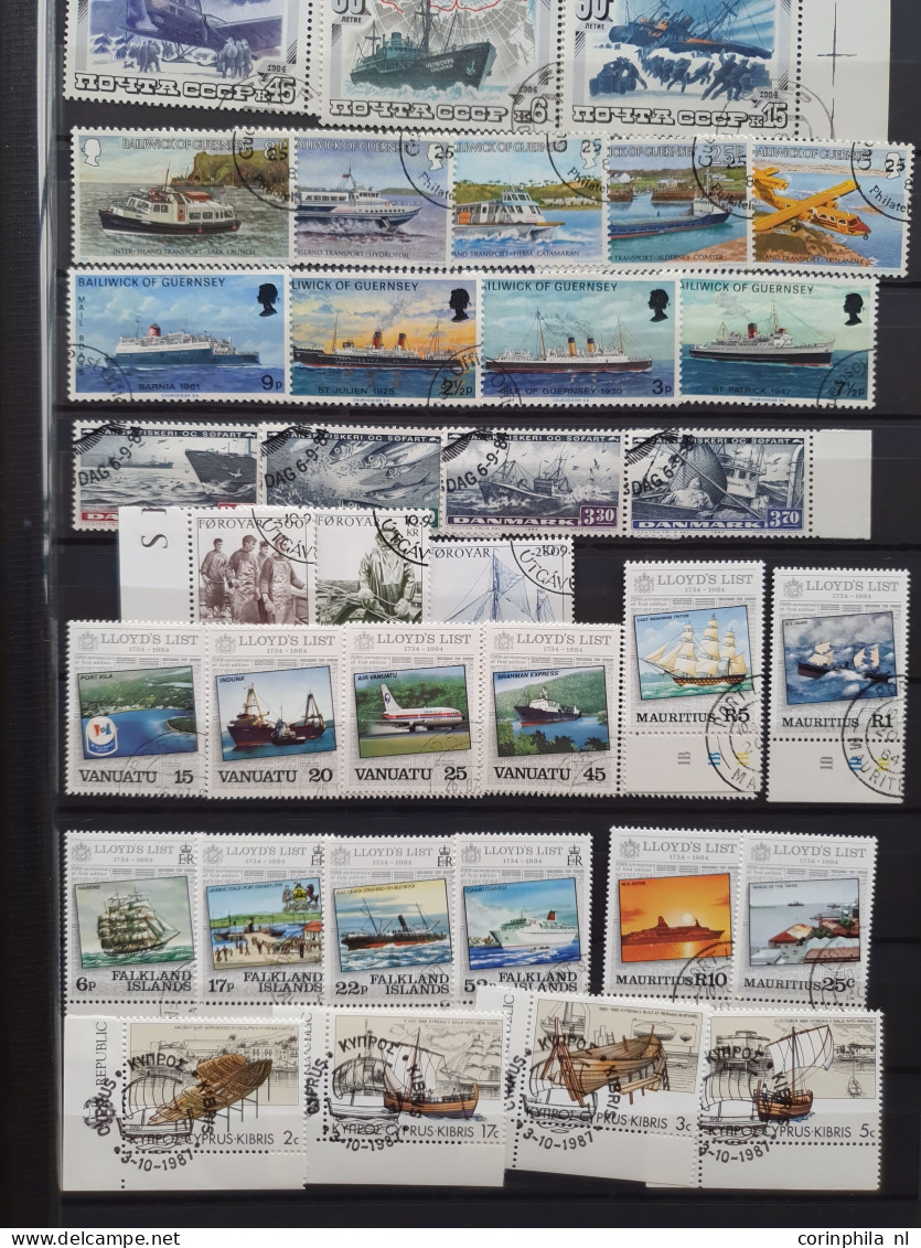 1900-1990 ca., mainly used including covers in a.o. 6 stockbooks and ringbinder