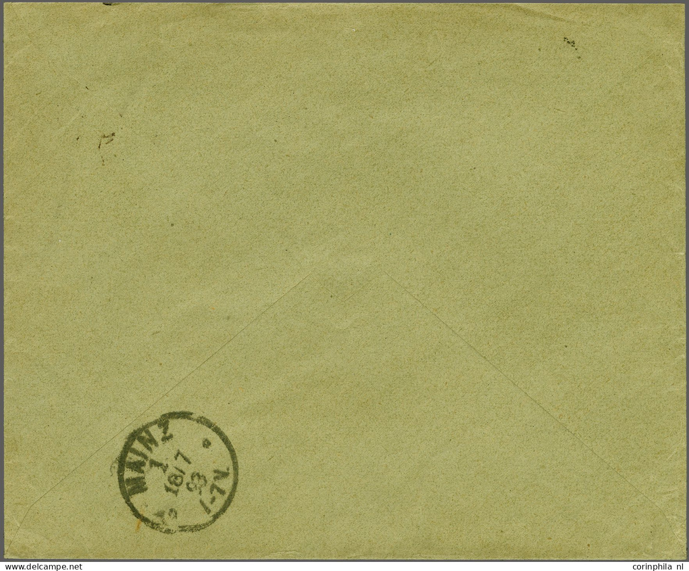 Cover 22½ Cent Zwartgroen (2x) En Cijfer 2½ Cent Lila Op Aangetekende Brief Van De 3e Gewichtsgroep Van Delft 16-7-1893  - Non Classificati