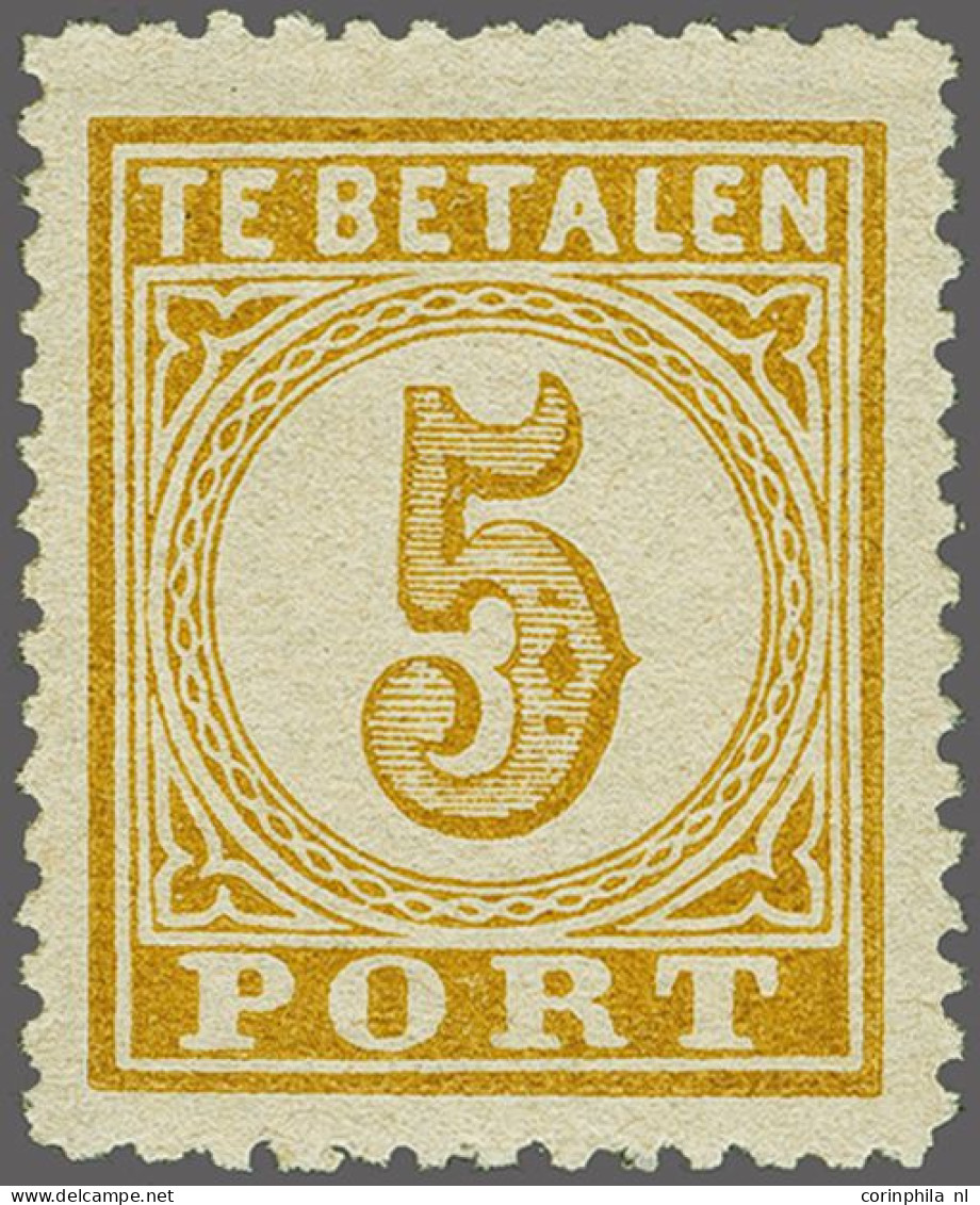 Unmounted Mint 5 Cent Bruingeel, Mooi Gecentreerd Pracht Ex. Met Certificaat Vleeming 2023, Cat.w. 1400 - Impuestos