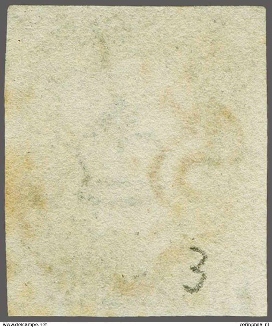 1840 1d. Plate 3 EJ Large Margins With A Good Strike Of The Maltese Cross In Red, Cat. £ 500+ - Used Stamps