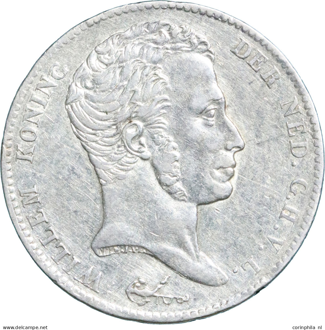 Willem I (1815-1840), 1 Gulden 1818 U - Vz. Hoofd Naar Rechts / Kz. Gekroond Wapenschild (Schulman 258) – ZFr / Oplage 4 - Other & Unclassified