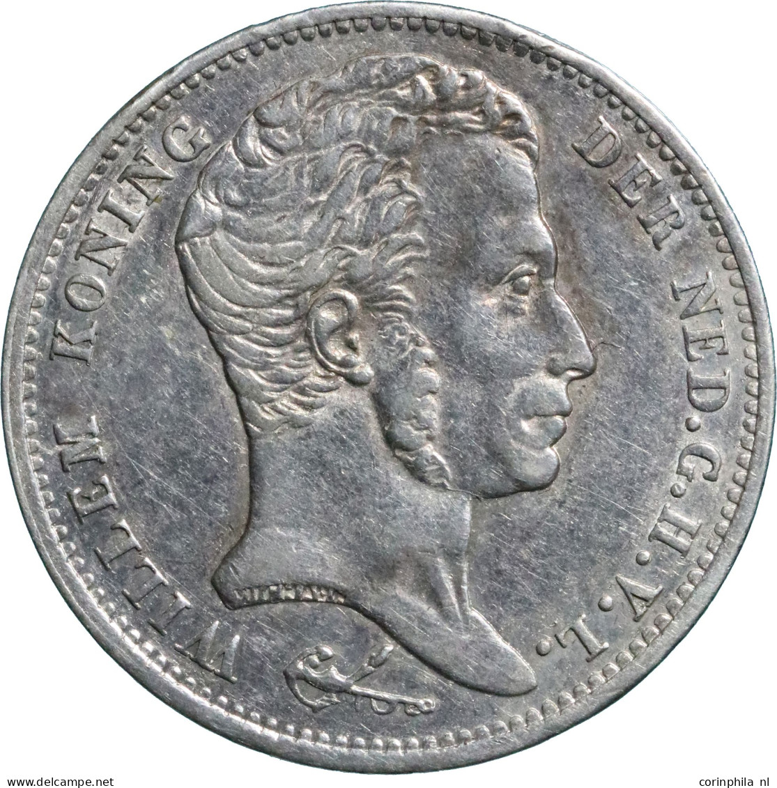 Willem I (1815-1840), 1 Gulden 1824 U (Schulman 264) – ZFr+ / Licht Opgewreven - Other & Unclassified