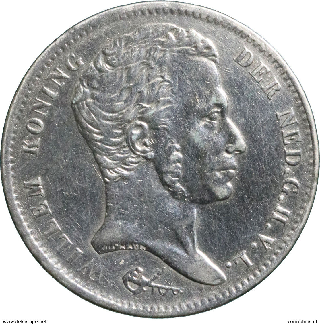 Willem I (1815-1840), 1 Gulden 1824 (Schulman 264a) – ZFr / Gepoetst - Autres & Non Classés