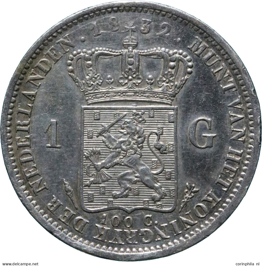 Willem I (1815-1840), 1 Gulden 1832 (Schulman 267) – ZFr / Gepoetst - Otros & Sin Clasificación