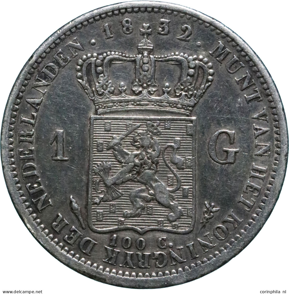 Willem I (1815-1840), 1 Gulden 1832/21 (Schulman 267d) – ZFr / Gepoetst - Otros & Sin Clasificación