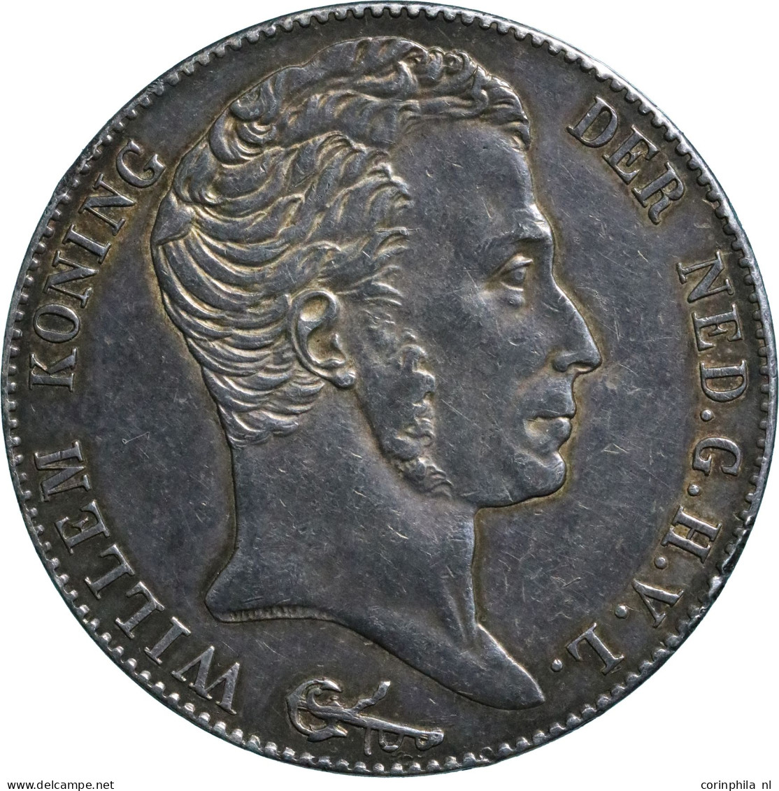 Willem I (1815-1840), 3 Gulden 1824 (Schulman 246a) – ZFr / Streepje Tussen Kroon En Wapenschild - Autres & Non Classés