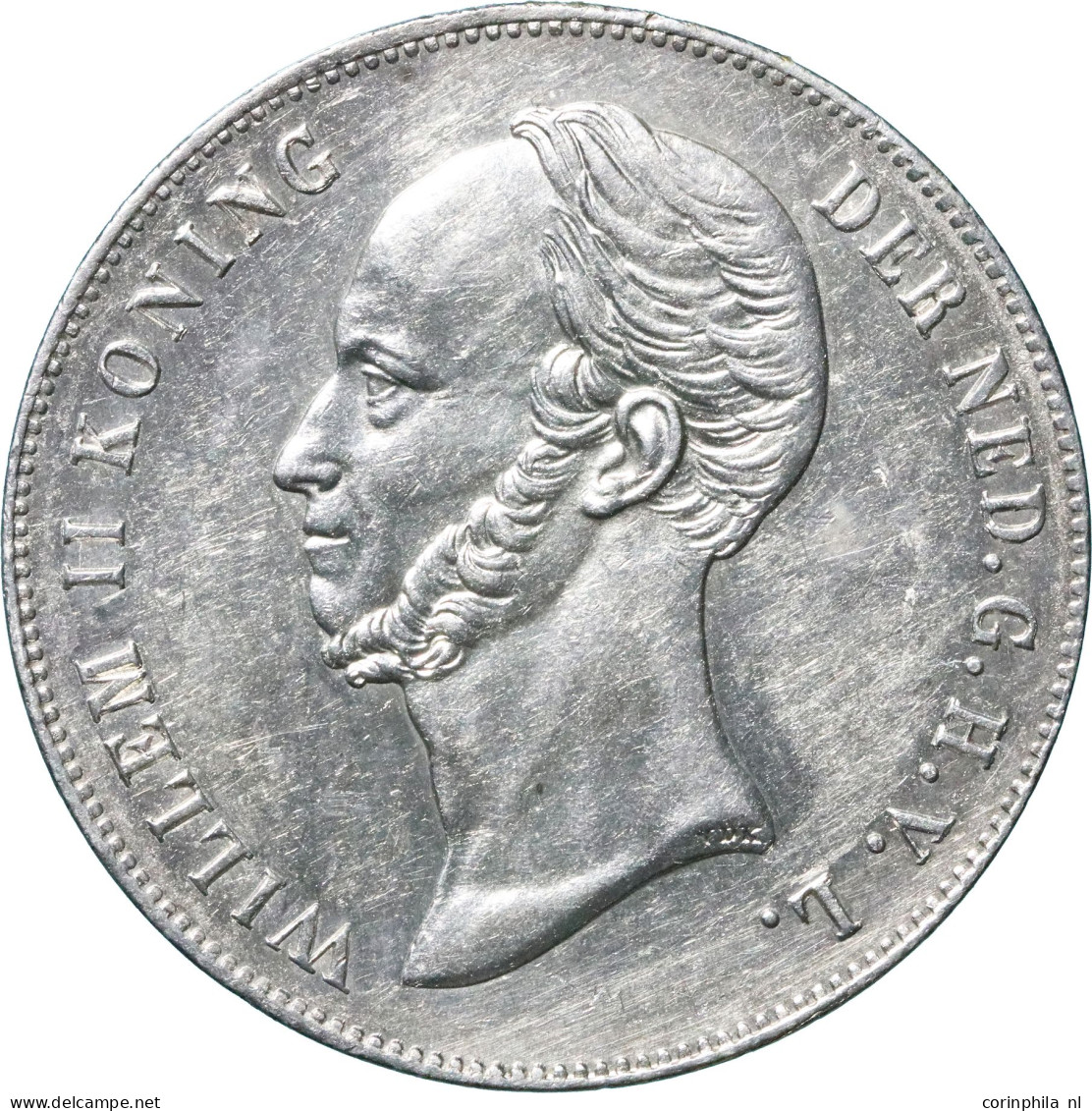 Willem II (1840-1848), 2 1/2 Gulden 1848 (Schulman 515) – Pr- - Other & Unclassified
