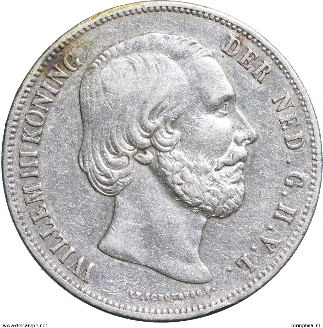 Willem III (1849-1890), 2 1/2 Gulden 1853 (Schulman 579) – ZFr- - Andere & Zonder Classificatie