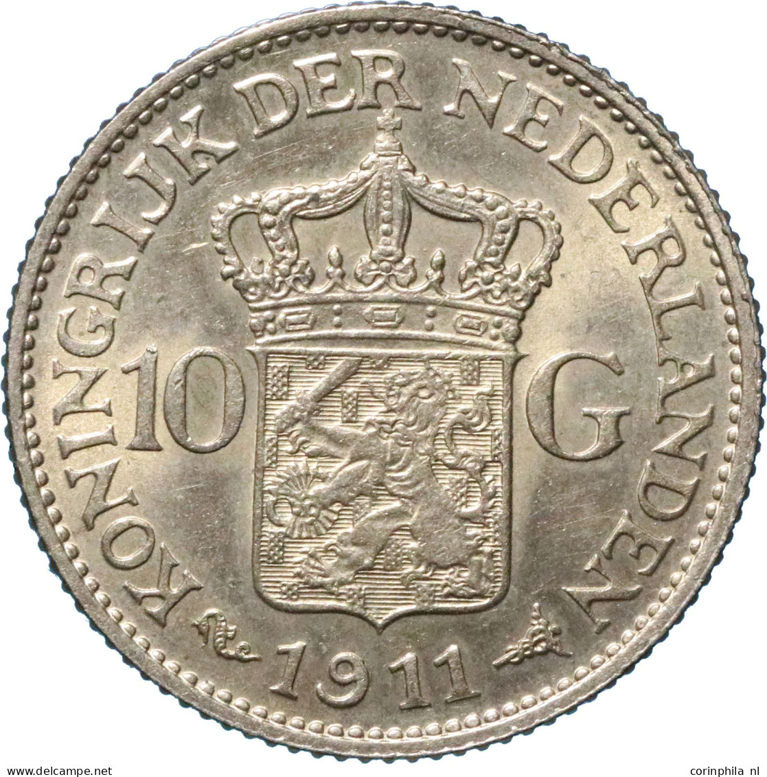 Wilhelmina (1890-1948), 10 Gulden 1911, Goud (Sch. 745) – Pr In Doosje - Andere & Zonder Classificatie