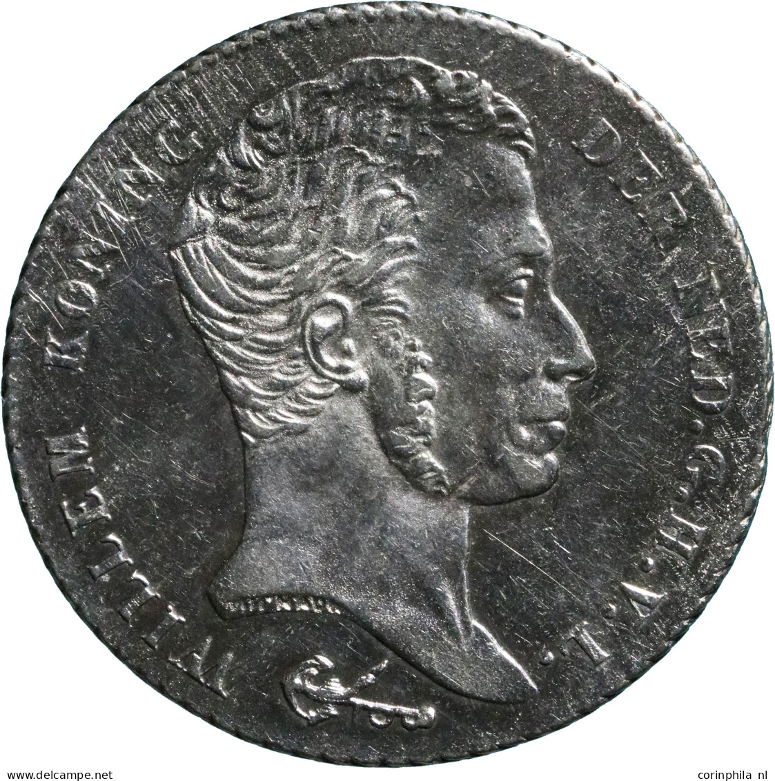 Nederland-Indië, Willem I (1815-1840), 1 Gulden 1839 (Scholten 616) – UNC - Otros & Sin Clasificación