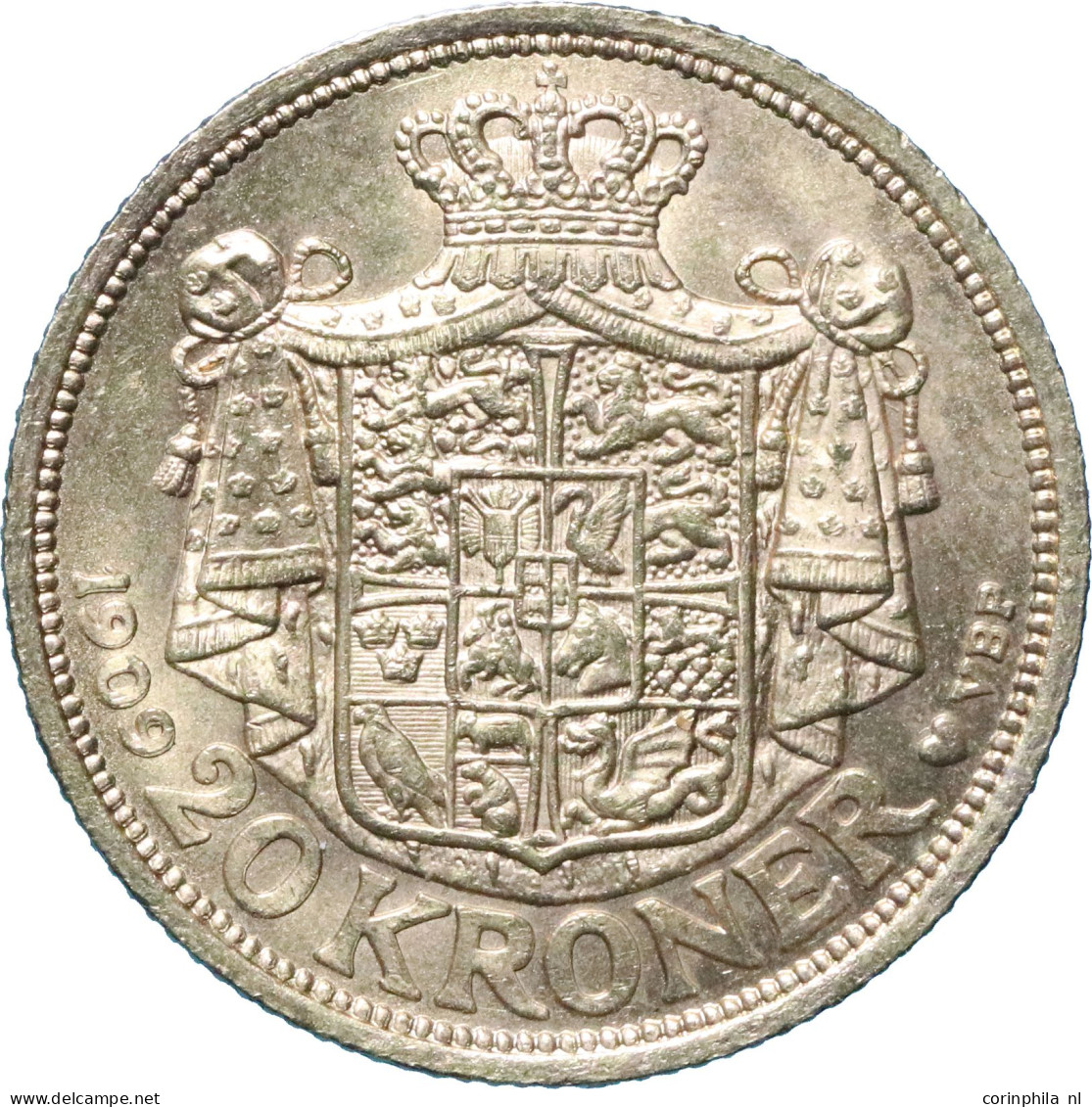 Denmark, Frederick VIII (1906-1912), 20 Kronor 1901 – Gold 8.9606gr. 0.900 – VF+ - Denmark