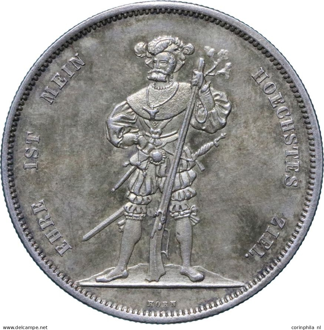 Switzerland Schützenthaler 5 Franken 1857, Bern, 25.04gr. (Dav. 378) – UNC- / With Patina  - Other & Unclassified