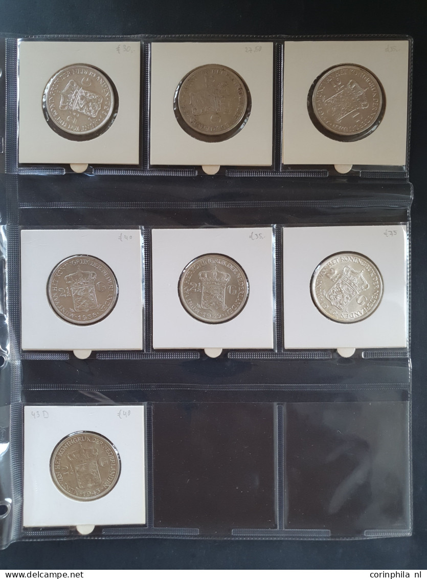 Collectie Wilhelmina Met 1/2 Centen, Centen, Stuivers, Dubbeltjes Kwartjes, 1/2 Gulden, Guldens En Rijksdaalders In Dive - Other & Unclassified