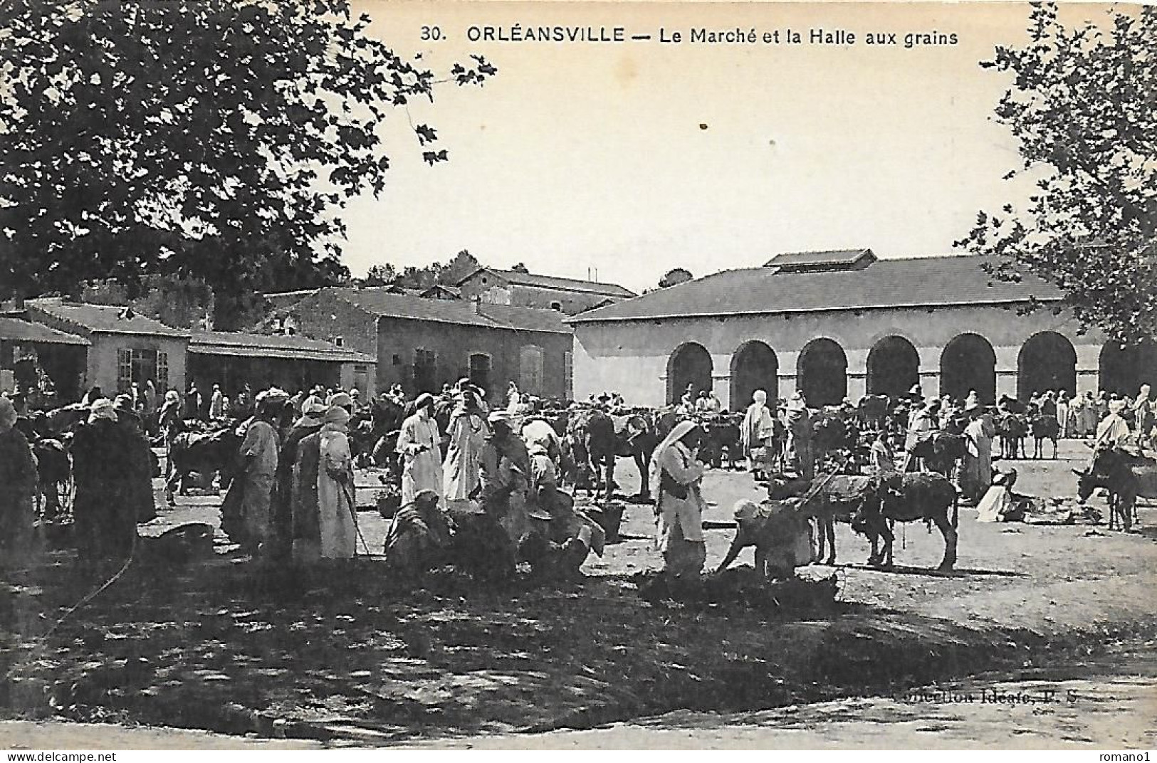 Algérie )  CHLEF   ORLEANSVILLE  - Le Marché Et La Halle Aux Grains - Chlef (Orléansville)