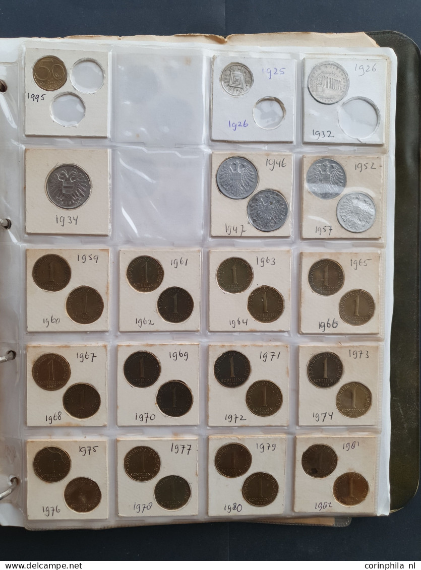 collection Austria 1800-2000, some earlier with some silver among which memorial 20 and 50 Shillings in album