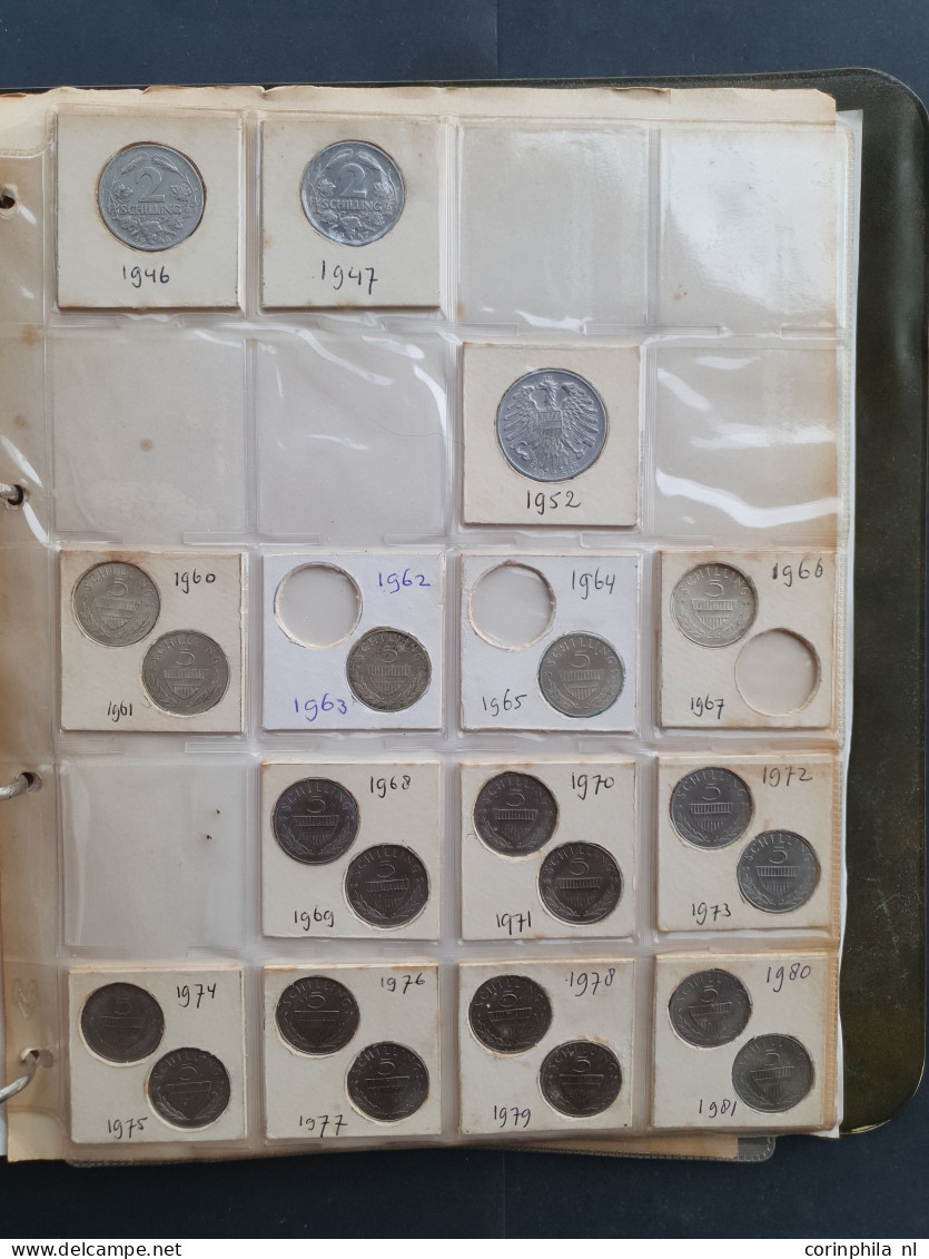 collection Austria 1800-2000, some earlier with some silver among which memorial 20 and 50 Shillings in album