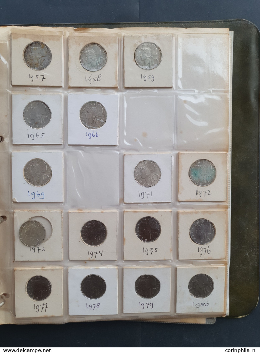 collection Austria 1800-2000, some earlier with some silver among which memorial 20 and 50 Shillings in album