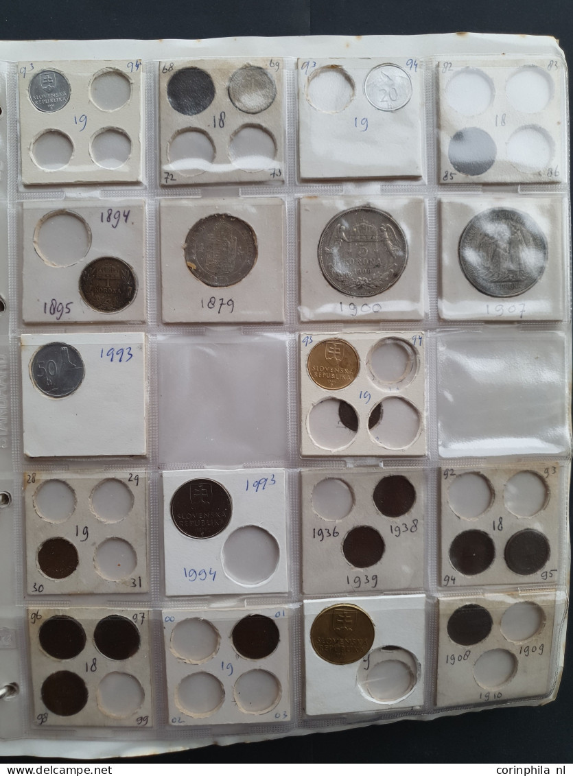 collection Czechoslovakia, Hungary, Yugoslavia and Bulgary 1900-2000 with some silver in album