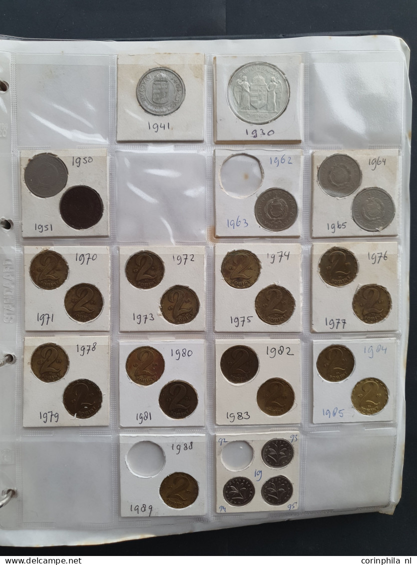 collection Czechoslovakia, Hungary, Yugoslavia and Bulgary 1900-2000 with some silver in album