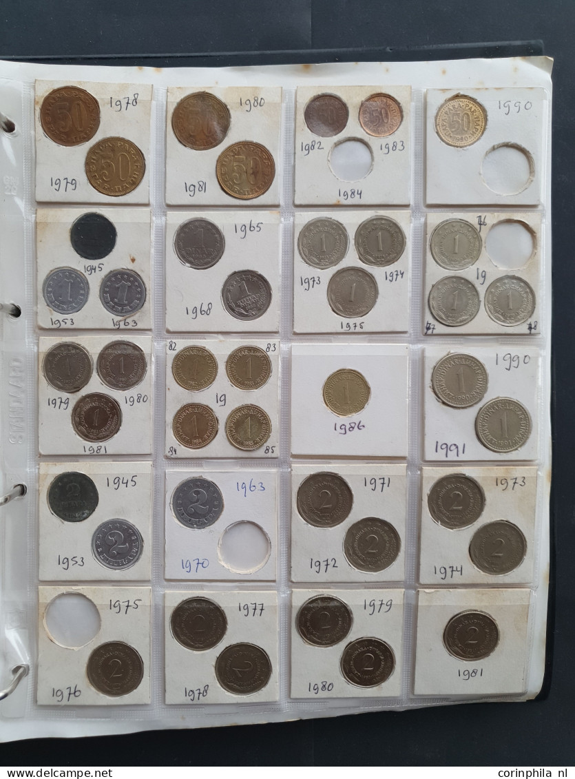 collection Czechoslovakia, Hungary, Yugoslavia and Bulgary 1900-2000 with some silver in album