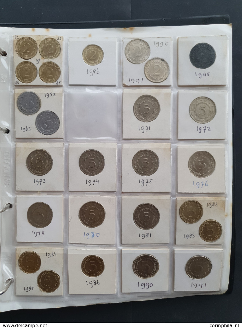 collection Czechoslovakia, Hungary, Yugoslavia and Bulgary 1900-2000 with some silver in album