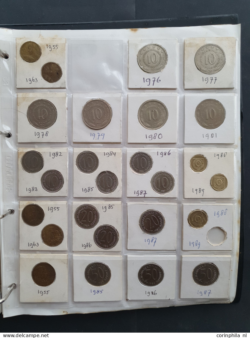 collection Czechoslovakia, Hungary, Yugoslavia and Bulgary 1900-2000 with some silver in album