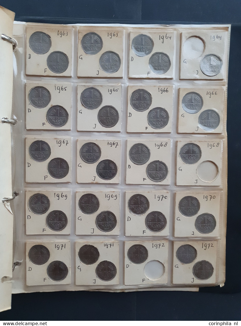 collection Germany ca. 1870-2000 with some silver among which 1/2, 1, 2 and 5 Marken and memorative in 3 albums